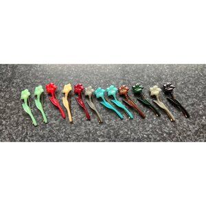 Vintage 1974 Lot Of 12 Lotus Flower Brooch/Bobbie Pin Buch + Deichmann Denmark